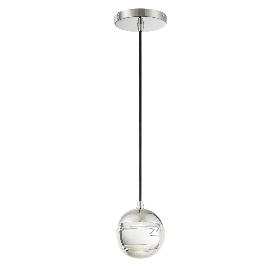 Hail 8W LED Mini Pendant in Polished Nickel - Image 1