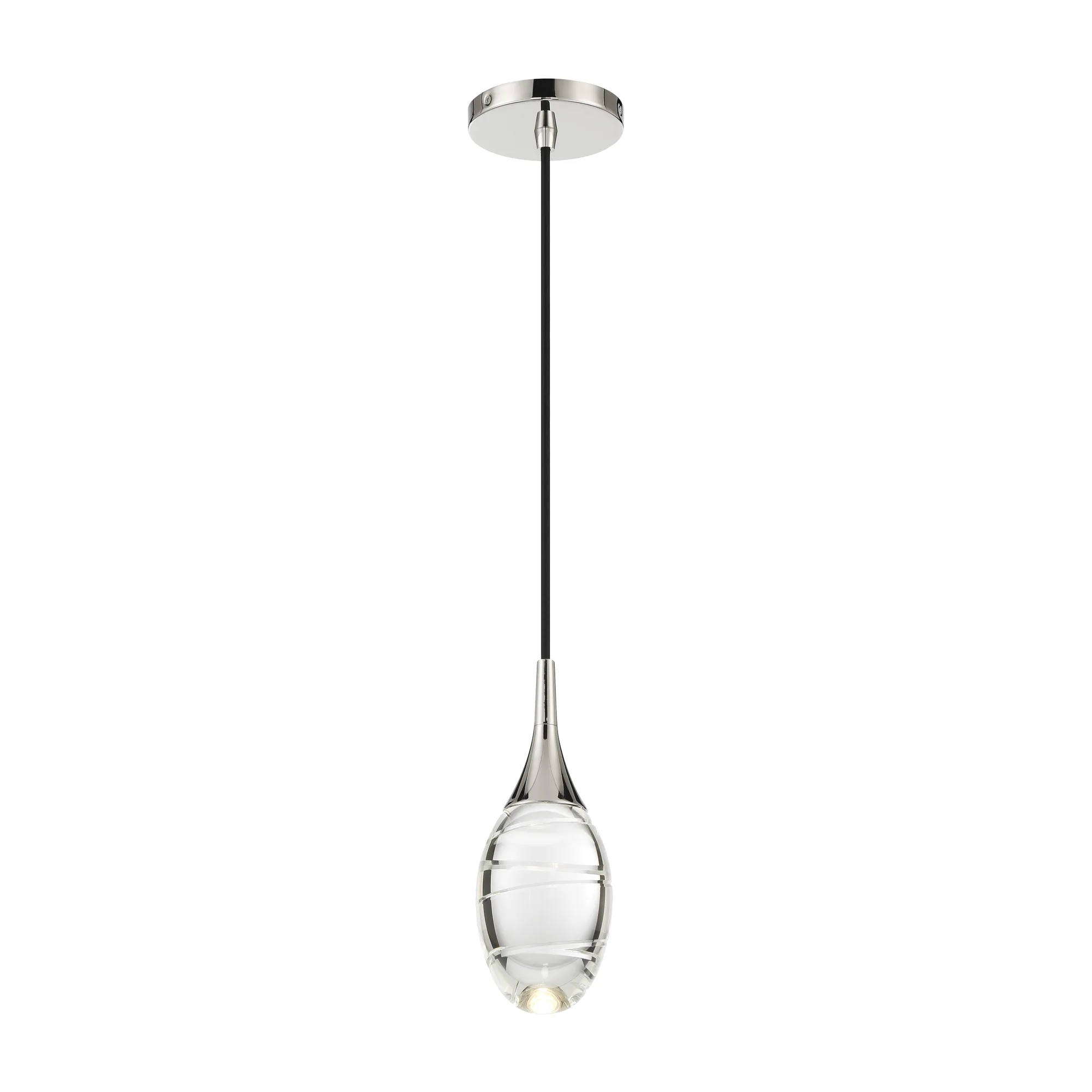 Hail LED Mini Pendant in Polished Nickel