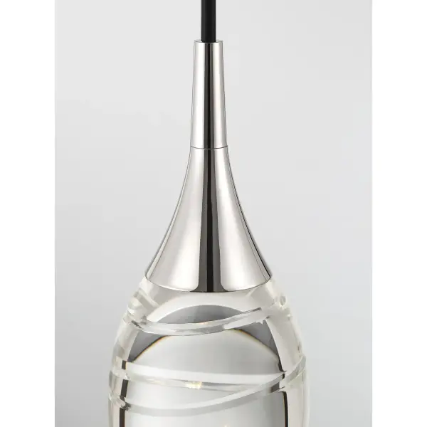 Hail LED Mini Pendant in Polished Nickel - Image 3