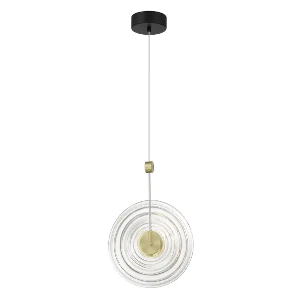 Topknot 6W LED Pendant in Coal and Brushed Gold - Image 3