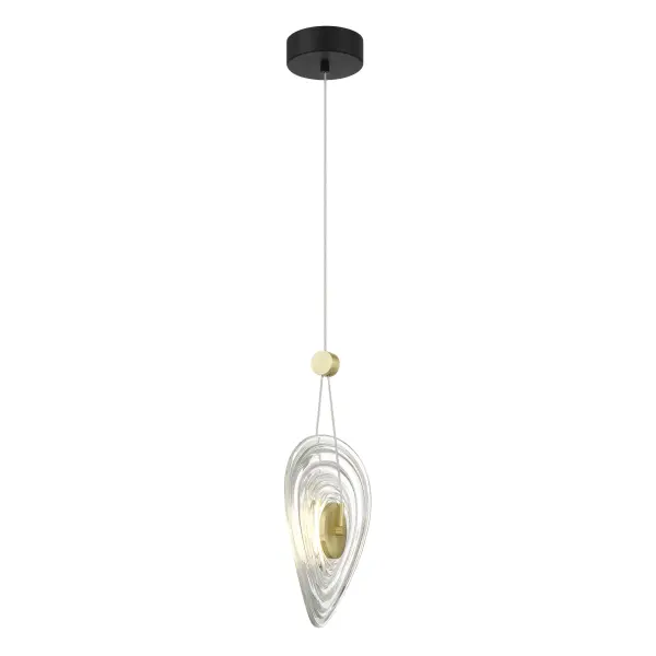 Topknot 6W LED Pendant in Coal and Brushed Gold - Image 5