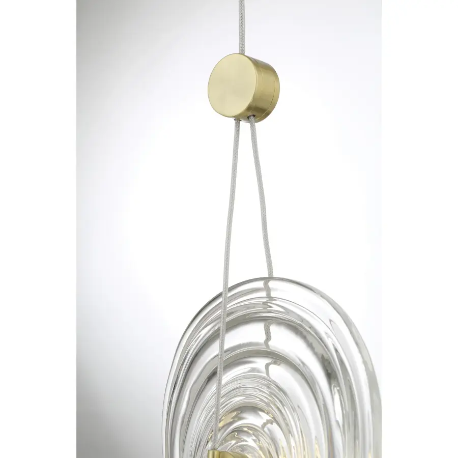 Topknot 3-Light LED Pendant in Coal and Brushed Gold - Image 3