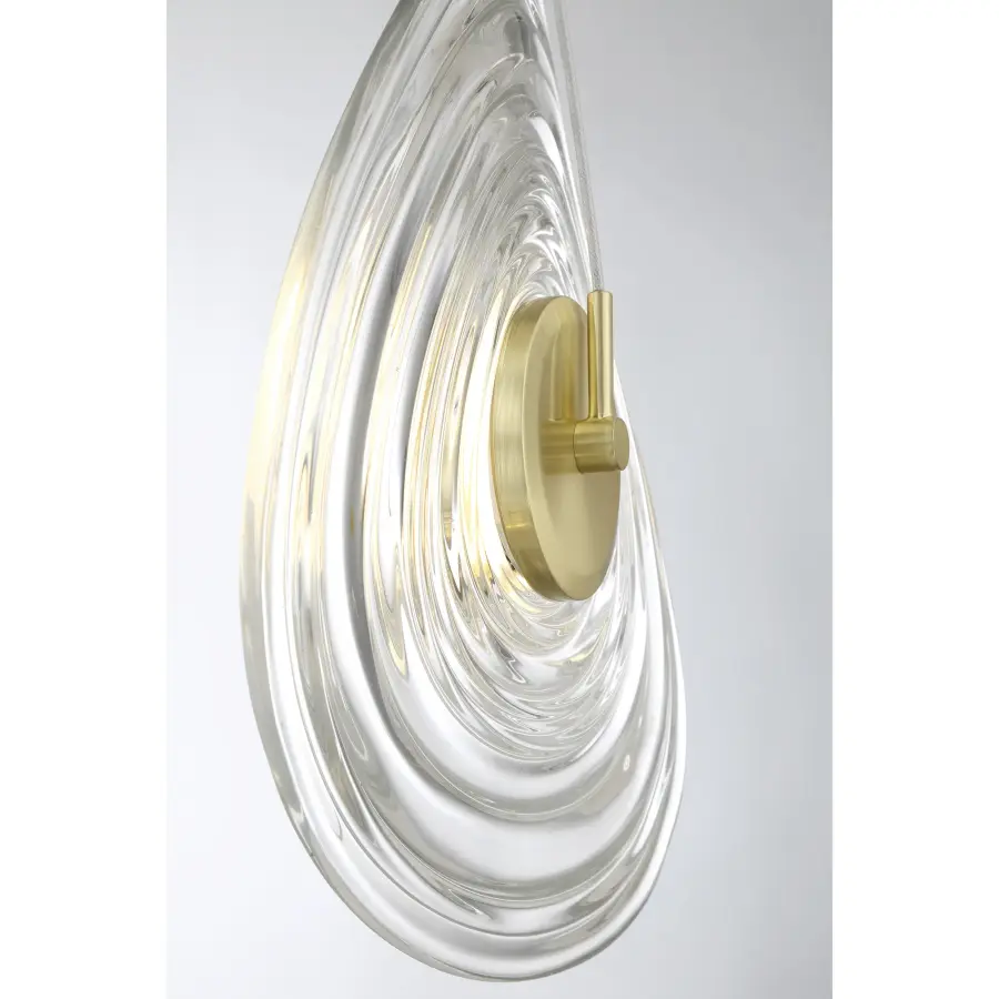 Topknot 3-Light LED Pendant in Coal and Brushed Gold - Image 4