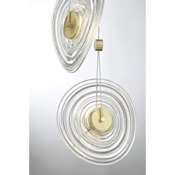 Topknot 3-Light LED Pendant in Coal and Brushed Gold - Image 5