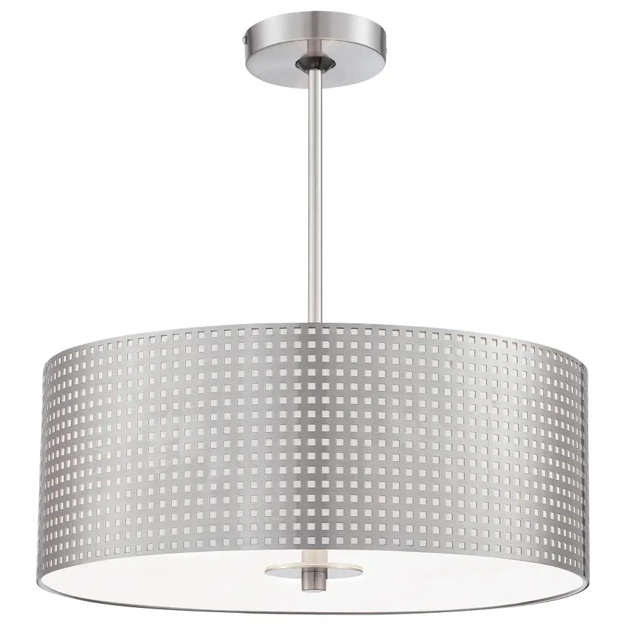 Industrial-Chic Pendant with Perforated Steel Design