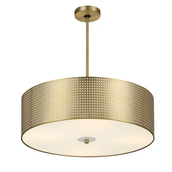 Grid 4-Light Pendant in Soft Brass - Image 4
