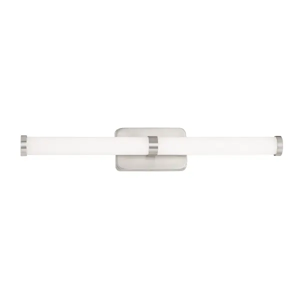 This 28-inch LED bath bar combines modern minimalist design with exceptional functionality. High CRI of 95 ensures accurate color rendering for grooming tasks, while ADA compliance makes it accessible for all users.