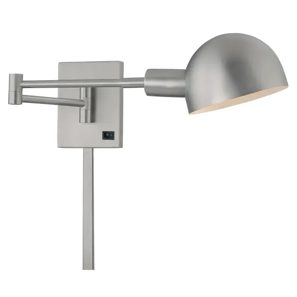 The P3™ swing arm wall sconce combines functional task lighting with transitional style. Its adjustable arm and metal shade make it ideal for reading nooks, bedside lighting, or workspace illumination.