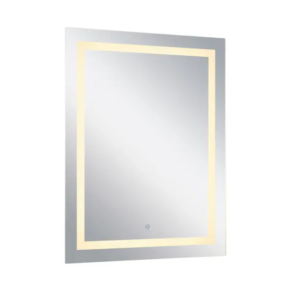 This 27.5" x 35.5" LED mirror delivers 567 lumens with excellent 93 CRI color rendering, perfect for grooming and makeup application. The integrated LED lighting provides even illumination while the traditional styling fits various decor schemes.