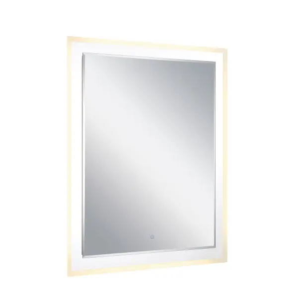 This 40" x 32" LED mirror delivers 1461 lumens with exceptional 94 CRI for accurate color rendering. Perfect for bathrooms and dressing areas, it combines traditional styling with modern LED technology in a substantial glass frame. - alternate view