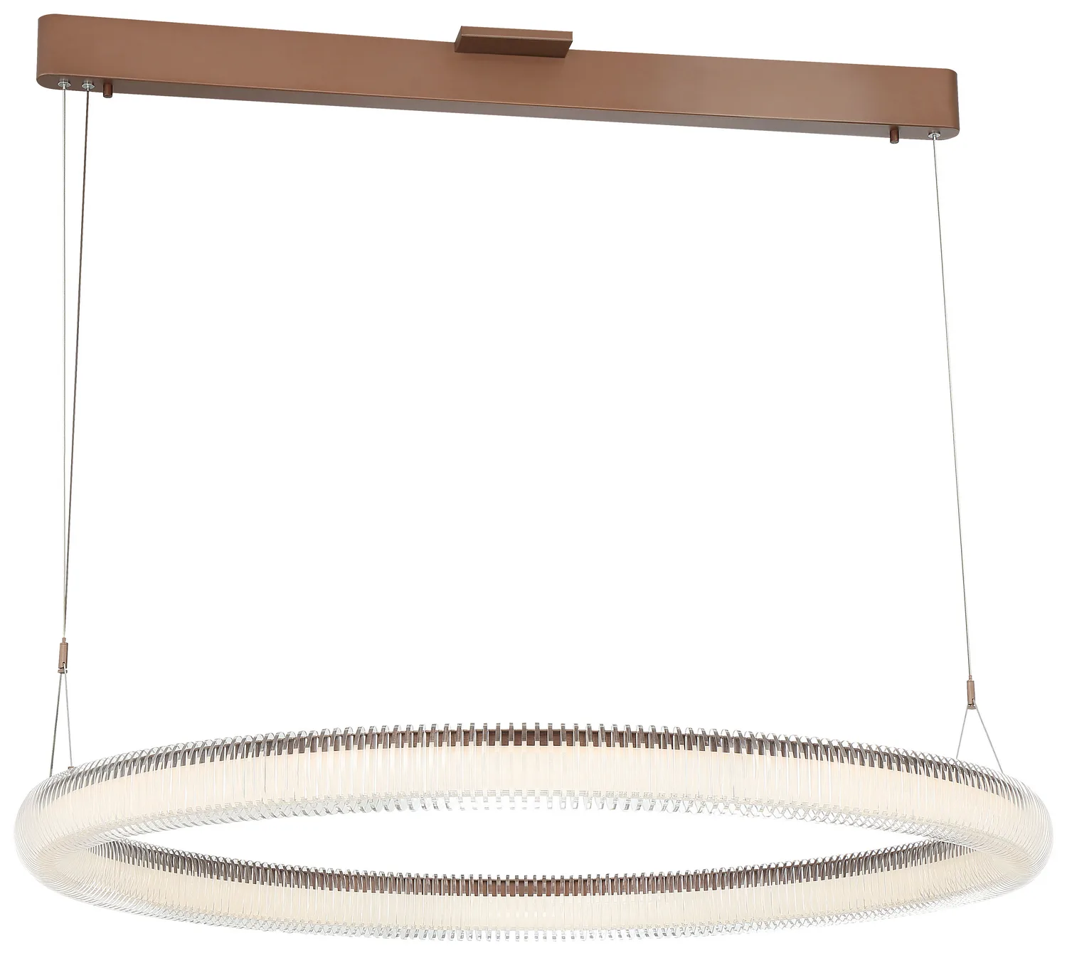 Roulette LED Pendant in Satin Bronze