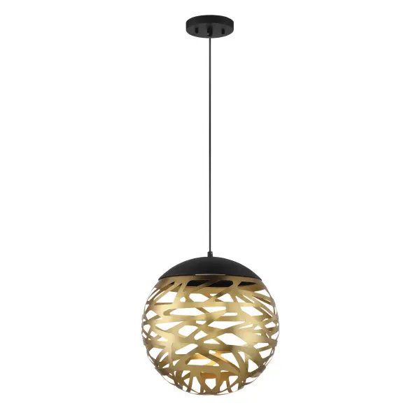 The Golden Eclipse combines modern industrial aesthetics with warm honey gold accents. Its compact 14-inch size and integrated LED technology deliver 1543 lumens of high-CRI light, perfect for task and ambient lighting in contemporary spaces.