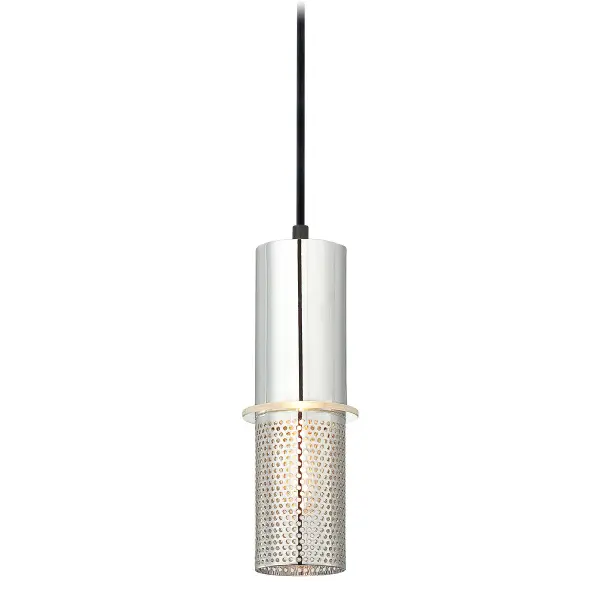 The Larry™ mini pendant combines sleek chrome finish with a distinctive clear acrylic ring accent. At just 3.5 inches wide, this compact fixture delivers focused task lighting perfect for kitchen islands, bathrooms, or as accent lighting.