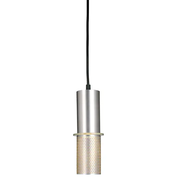 The Larry™ pendant combines clean aluminum finish with a distinctive clear acrylic ring accent. Its compact 3.5-inch profile makes it perfect for tight spaces or grouped installations over islands and bars.