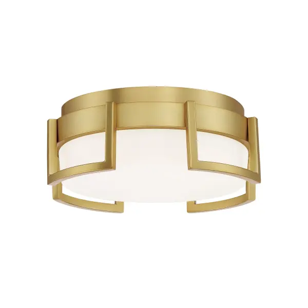 Bezel Set LED Flush Mount in Honey Gold