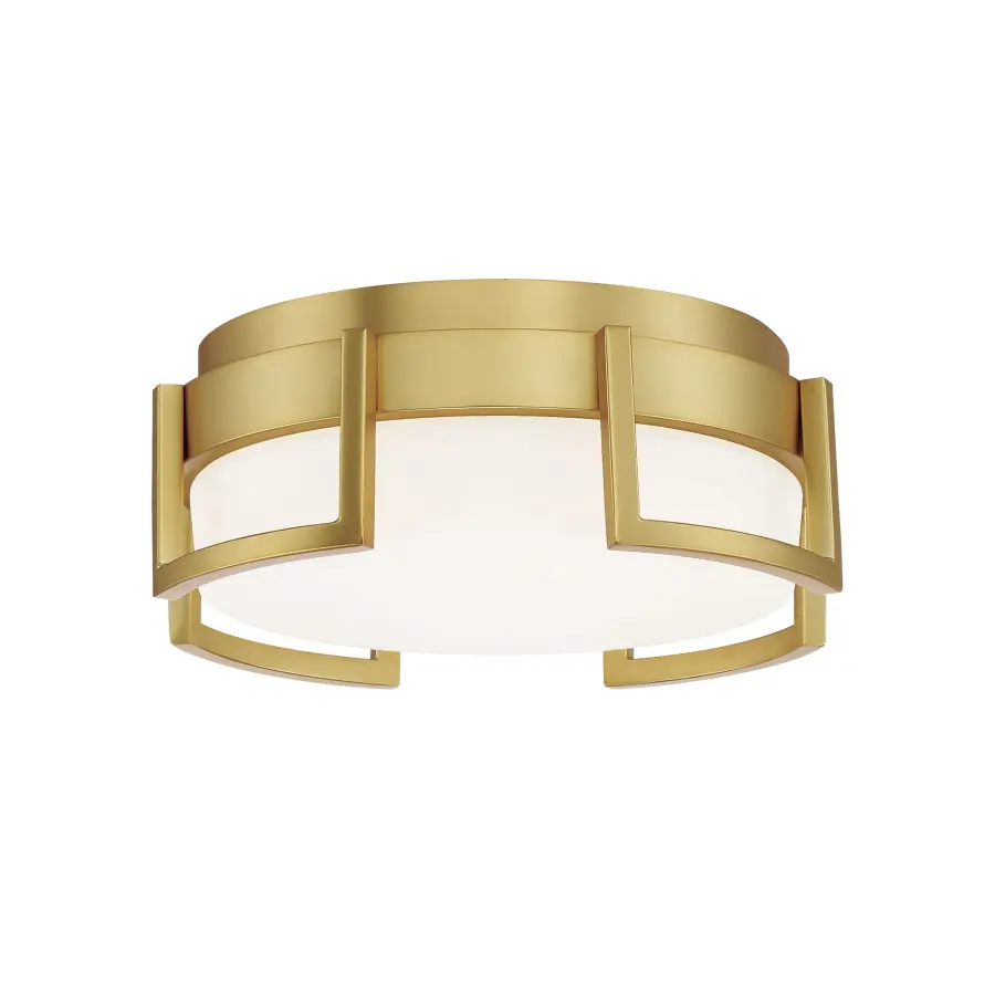 Bezel Set LED Flush Mount in Honey Gold