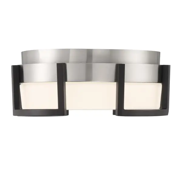 Bezel Set 10" LED Flush Mount in Coal Black and Brushed Nickel - Image 2