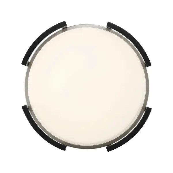 Bezel Set 10" LED Flush Mount in Coal Black and Brushed Nickel - Image 4