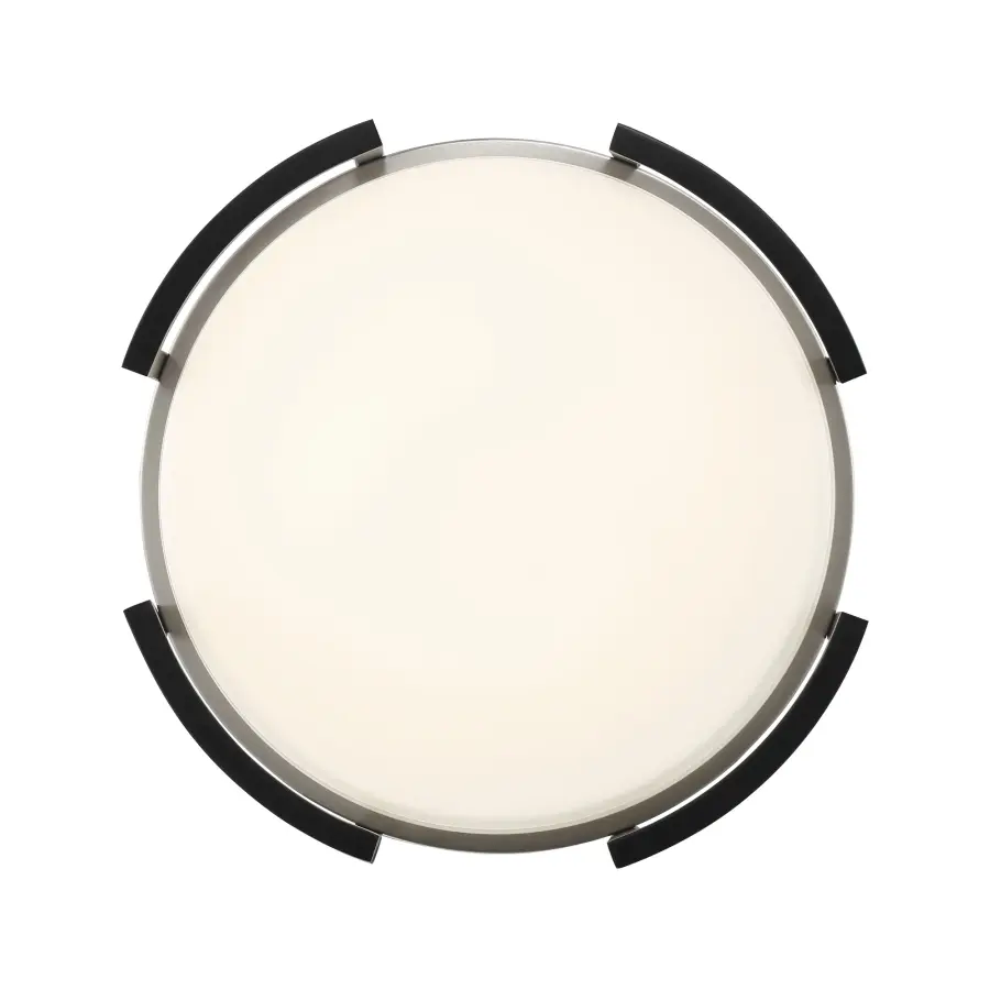 Bezel Set 10" LED Flush Mount in Coal Black and Brushed Nickel - Image 4
