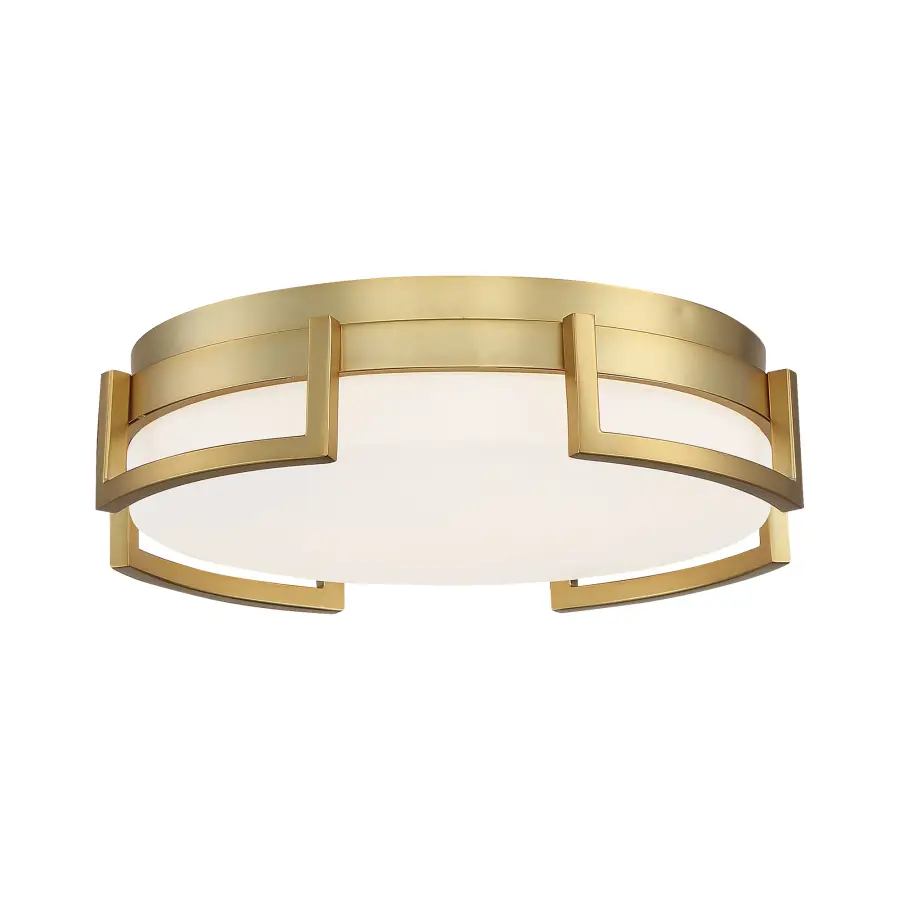 Bezel Set LED Flush Mount in Honey Gold