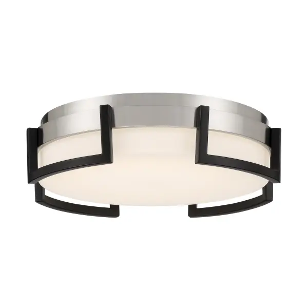 The Bezel Set flush mount combines contemporary styling with exceptional LED performance. Its coal black and brushed nickel finish creates visual interest while the high-CRI LED delivers superior color rendering for any space.
