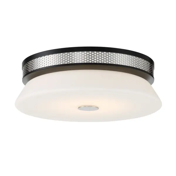 Tauten 15" LED Flush Mount in Brushed Nickel and Coal - Image 3