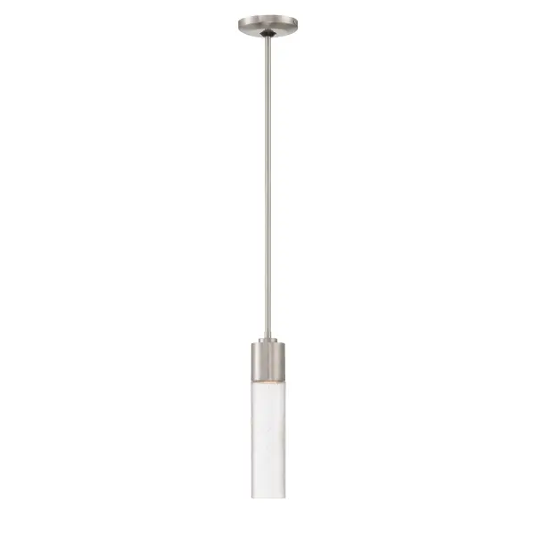 The Light Rain mini pendant combines brushed nickel hardware with clear seeded glass for a refined, contemporary look. Its compact 4.88-inch width makes it ideal for tight spaces, while the textured glass adds visual interest and soft light diffusion.