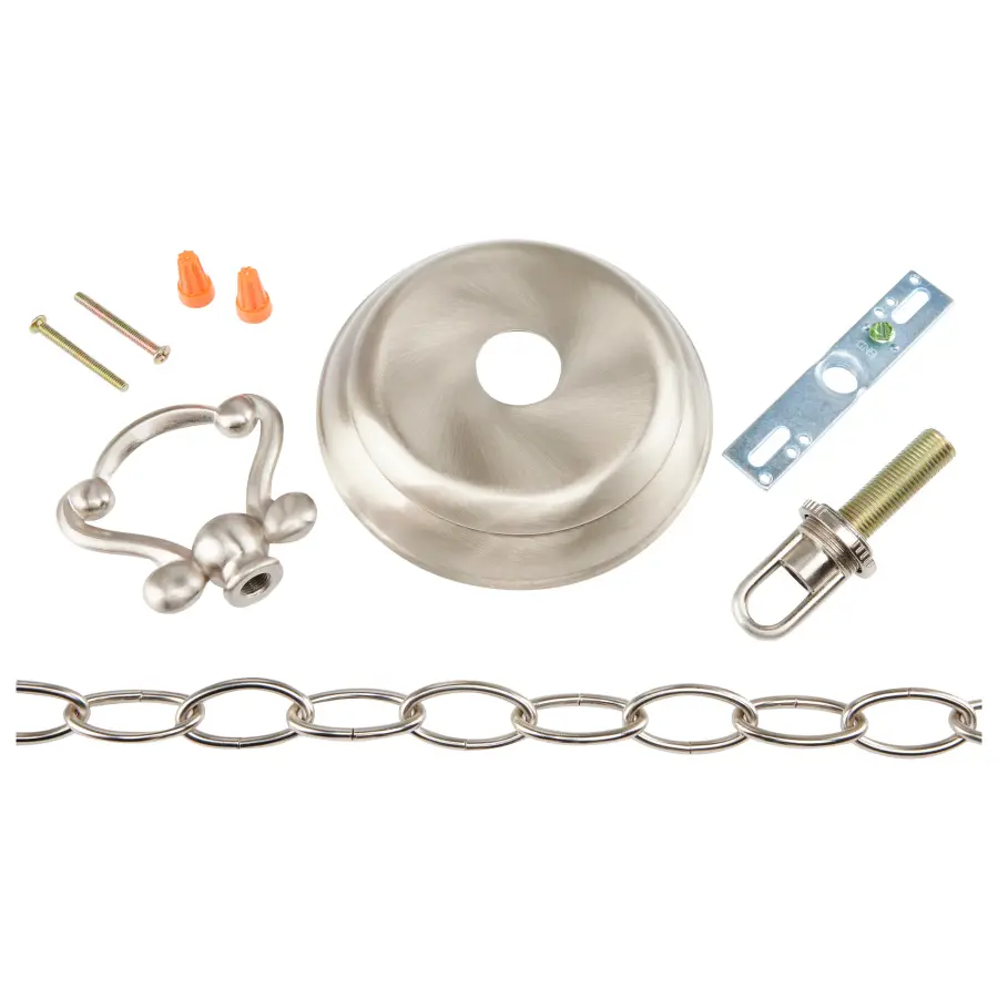 Convertible Pendant Hardware Kit - Brushed Nickel - Image 1
