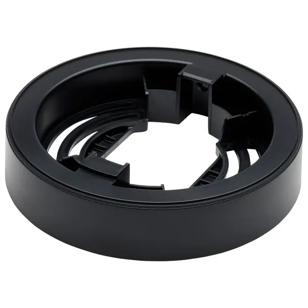 The Blink Pro 5-inch round collar provides a polished finishing touch for pendant light installations. Its black finish seamlessly conceals ceiling junction boxes while adding a professional aesthetic.