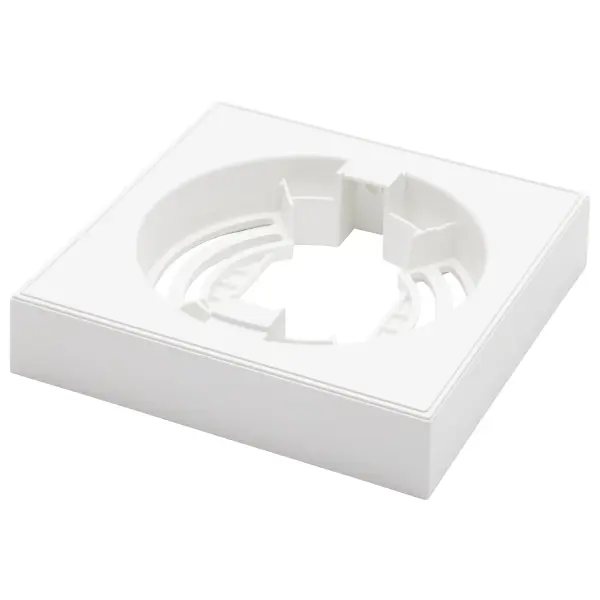 The Blink Pro Square Collar provides a contemporary finishing touch for 5-inch recessed lighting installations. Its white finish and geometric profile complement modern interiors while concealing rough ceiling openings.