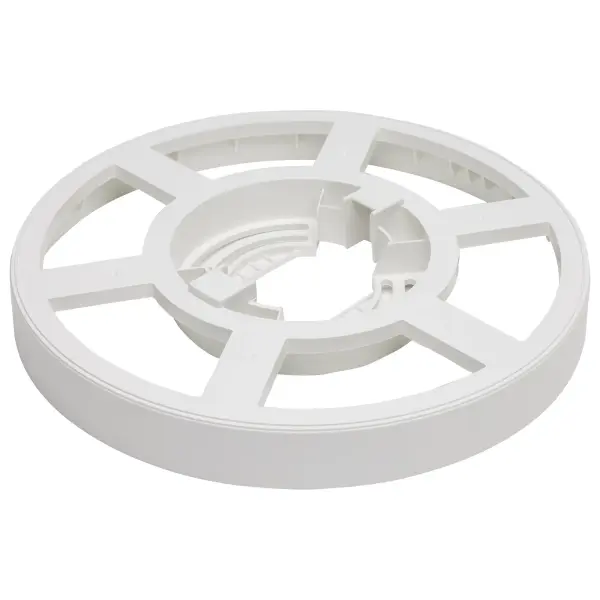 The Blink Pro Round Collar provides a polished 9-inch finishing touch for pendant light installations. Its white finish seamlessly integrates with most ceiling types for a clean, professional appearance.