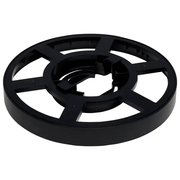 The Blink Pro 9-inch round collar provides a professional finishing touch for pendant light installations, concealing ceiling junction boxes with a sleek black finish that complements modern fixtures.