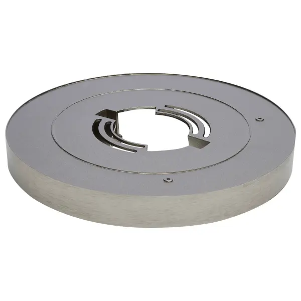 The BLINK Pro Round Collar provides a polished 9-inch finishing touch for pendant light installations. Its brushed nickel finish complements modern and transitional fixtures while concealing ceiling junction boxes.