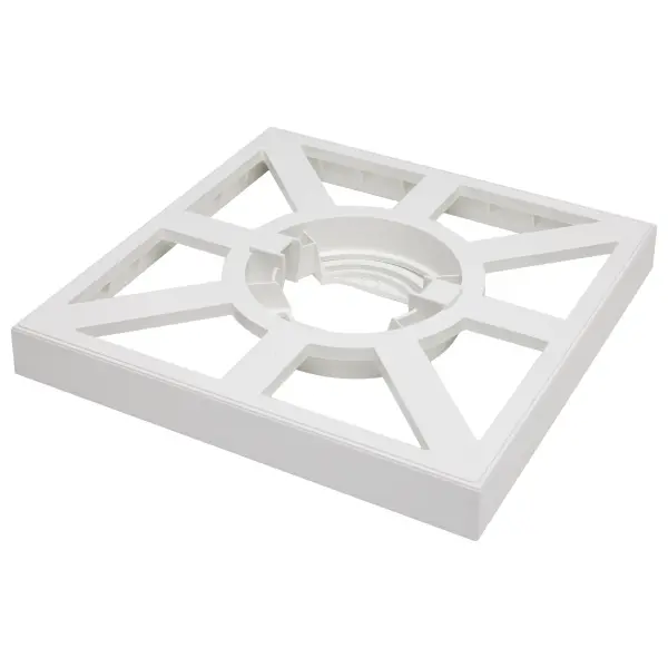 The Blink Pro Square Collar provides a contemporary finishing touch for pendant light installations. Its 9-inch white finish design offers a clean, architectural look that conceals ceiling junction boxes.