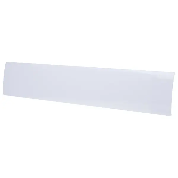 Practical white acrylic replacement lens designed for standard 2-foot wrap fixtures. Provides even light diffusion and restores functionality to existing fluorescent or LED wrap lighting systems.