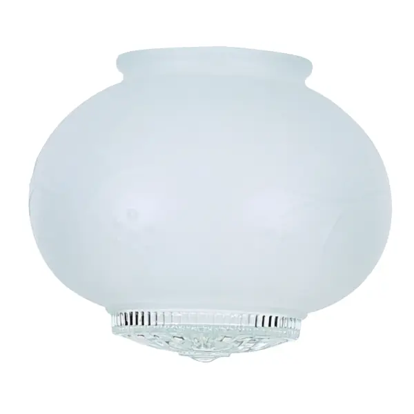 A traditional 5.56-inch glass shade designed for hall and porch applications. The 3.25-inch fitter ensures compatibility with standard flush mount fixtures, making it ideal for replacement or renovation projects.