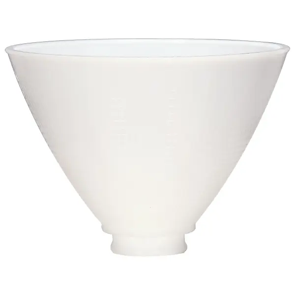 This 8-inch I.E.S. profile glass shade offers efficient light distribution with its scientifically designed shape. Perfect for replacing worn shades in utility and task lighting applications.