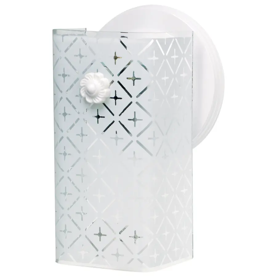 7" White U-Channel Glass Shade