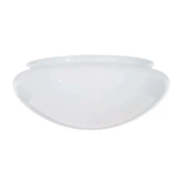 This 10-inch mushroom glass shade offers timeless styling with a white interior spray finish that provides soft, diffused lighting. The generous 9-7/8 inch fitter accommodates most standard flush mount fixtures.