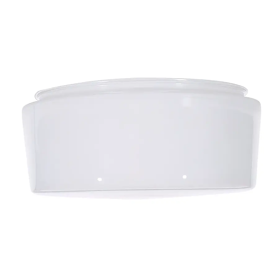 8" White Drum Glass Shade