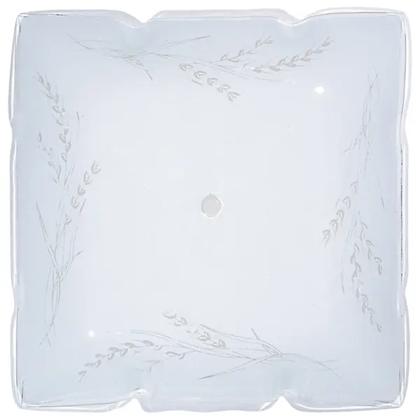 This 12-inch square glass shade features elegant ruffled edges and a delicate wheat design on white glass. Perfect for adding traditional charm to table lamps or floor lamps in bedrooms, living rooms, and dining spaces.