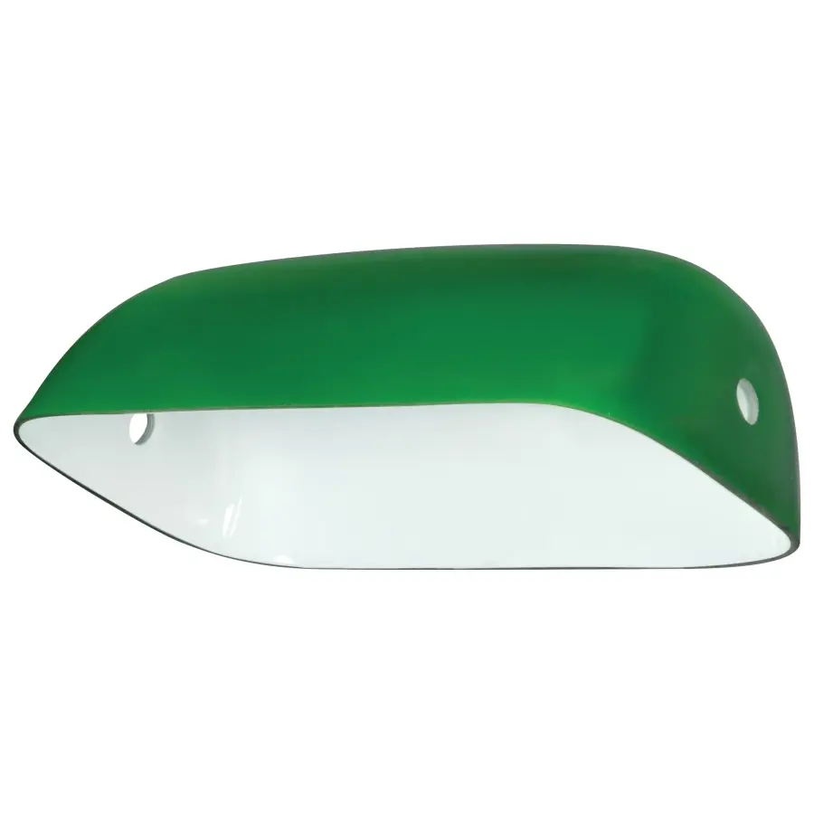 Cased Pharmacy Glass Shade - Green Glass - Image 1