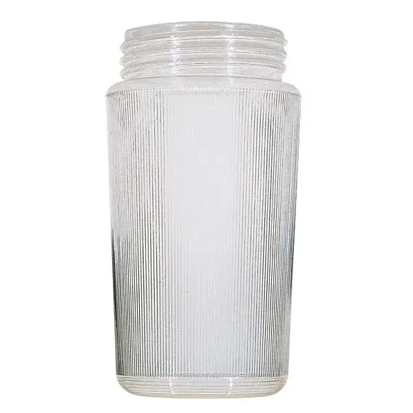This Lexan prismatic cylinder shade offers excellent light diffusion with superior durability compared to glass. The prismatic pattern reduces glare while maximizing brightness, making it ideal for utility and task lighting applications.
