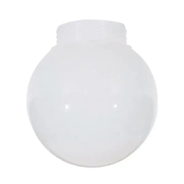 This 6-inch Lexan globe shade offers a practical replacement solution with shatter-resistant construction. The classic white finish provides clean, diffused light suitable for various residential and commercial applications.
