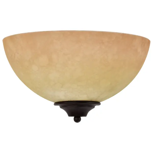 The Tapas wall sconce combines old bronze metalwork with warm Tuscan suede glass for a sophisticated traditional look. At 12 inches, it's perfectly sized for bathrooms, hallways, and intimate spaces where rustic elegance is desired. - alternate view