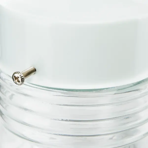 White Mason Jar Outdoor Wall Sconce with Clear Glass - Image 4