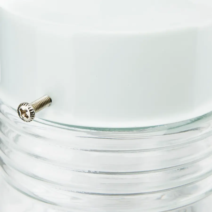 White Mason Jar Outdoor Wall Sconce with Clear Glass - Image 4