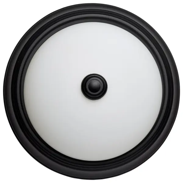 11" Matte Black Flush Mount with Opal Glass - 2 Light - Image 7