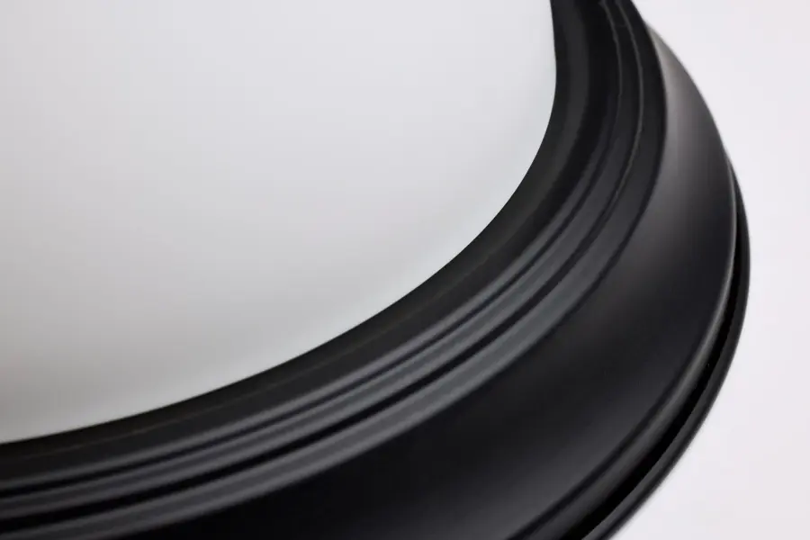 11" Matte Black Flush Mount with Opal Glass - 2 Light - Image 9