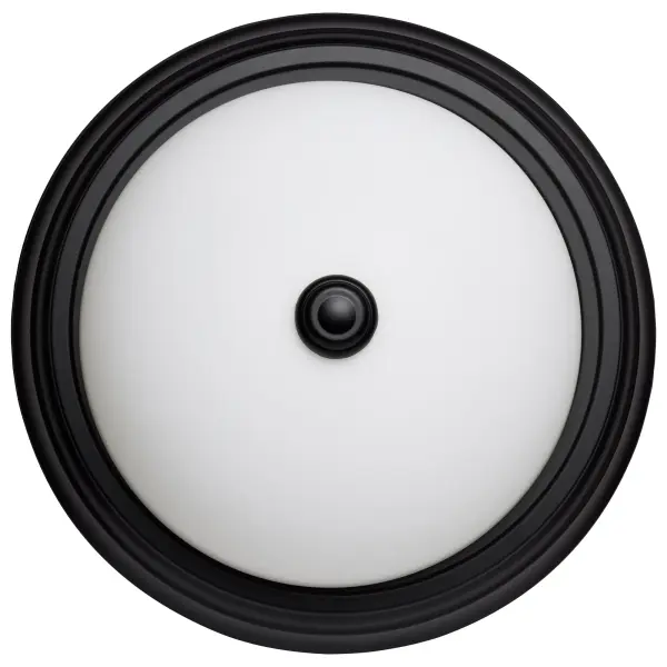 13" Matte Black Flush Mount with Opal Glass - Image 7
